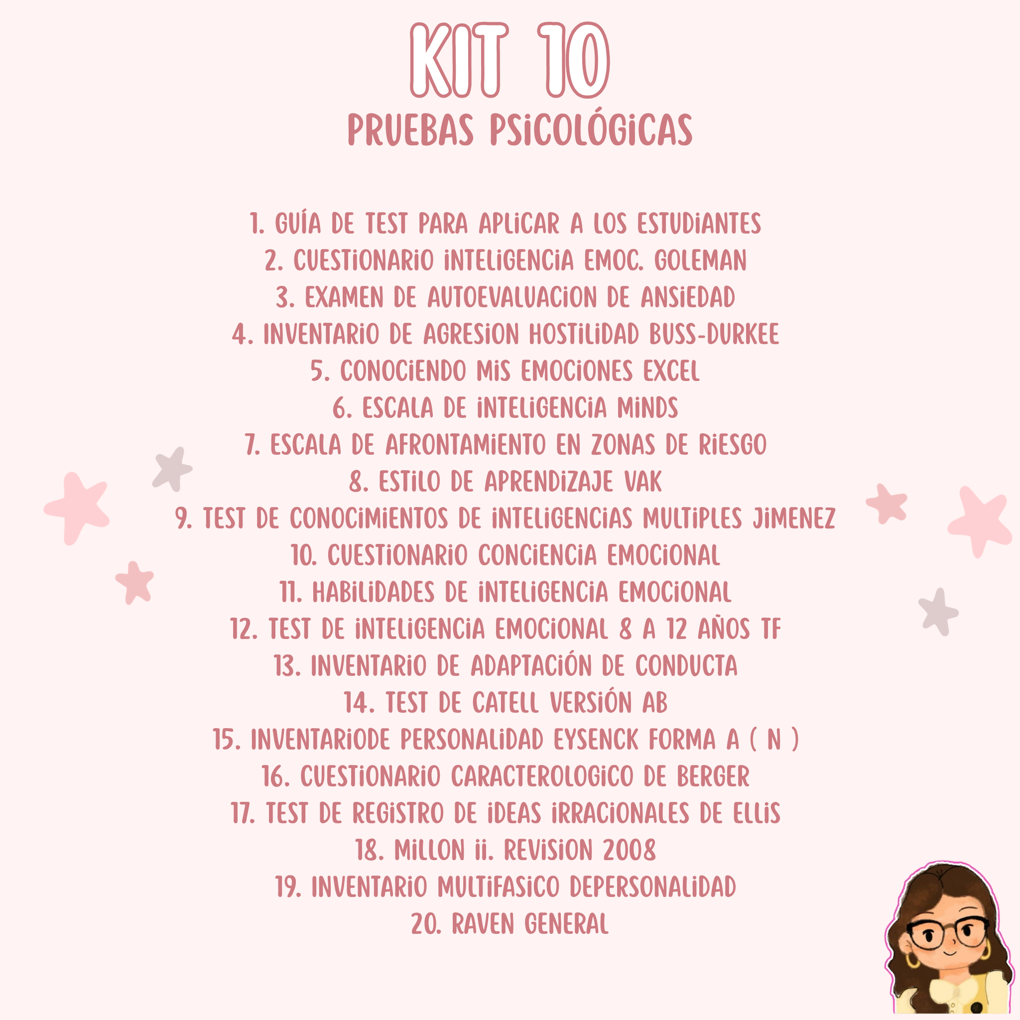 Kit 10 Pruebas Psicologicas - 19 Instrumentos Listos para Aplicar