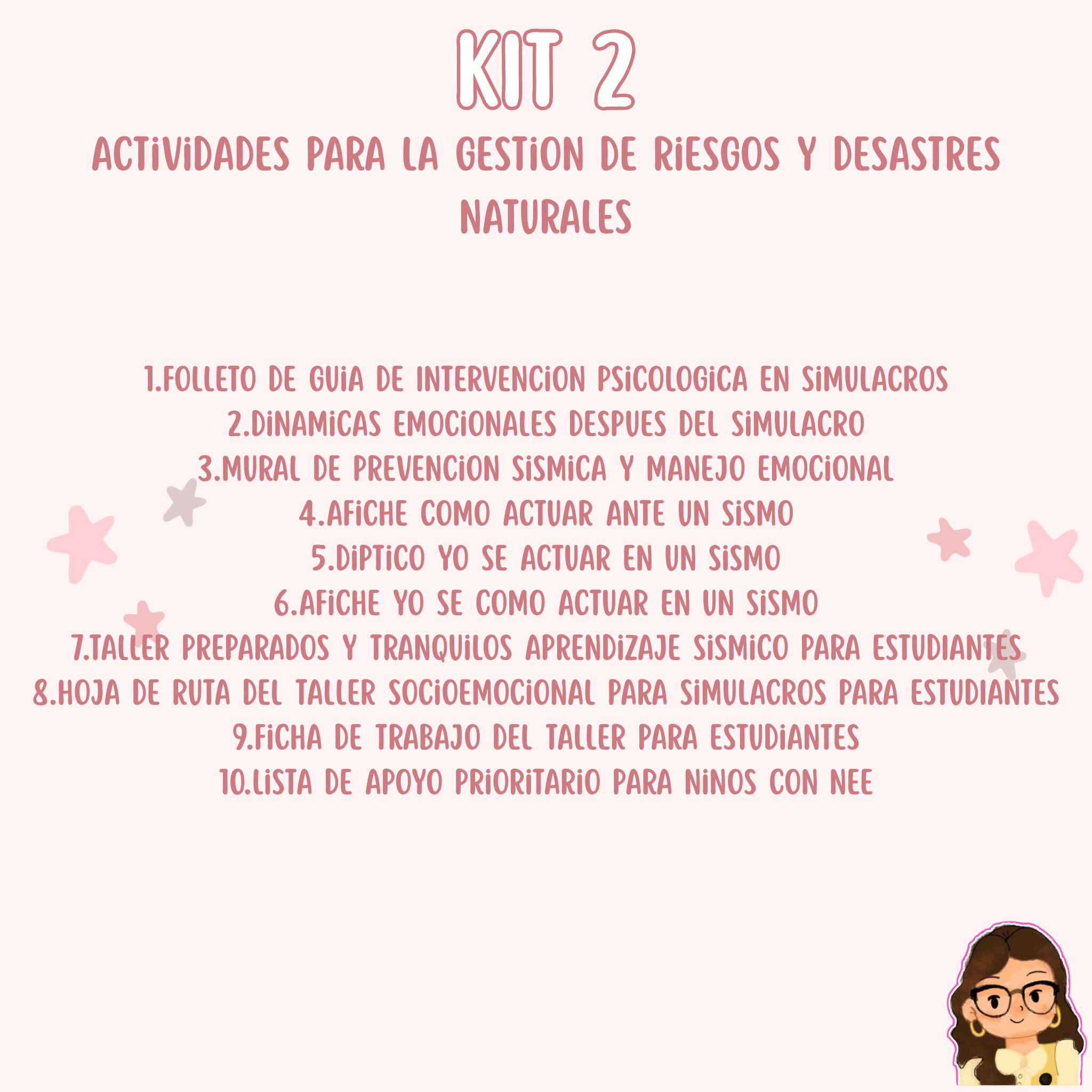 Kit 2 Gestión de Riesgos y Desastres Naturales - 10 Materiales Listos para Usar