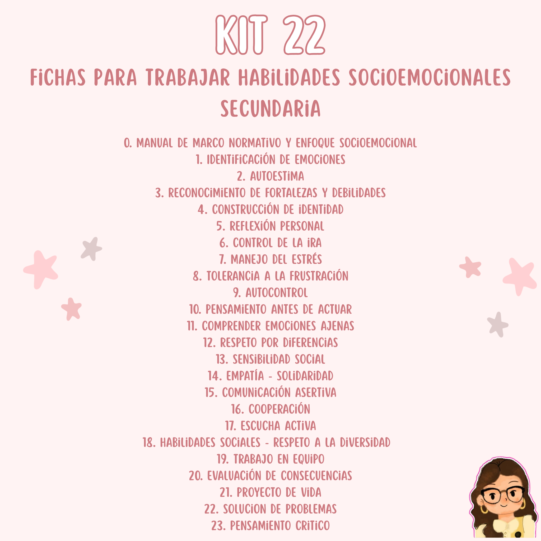 Kit 22 Fichas para Trabajar HSE Secundaria - 23 Documentos Listos para Usar