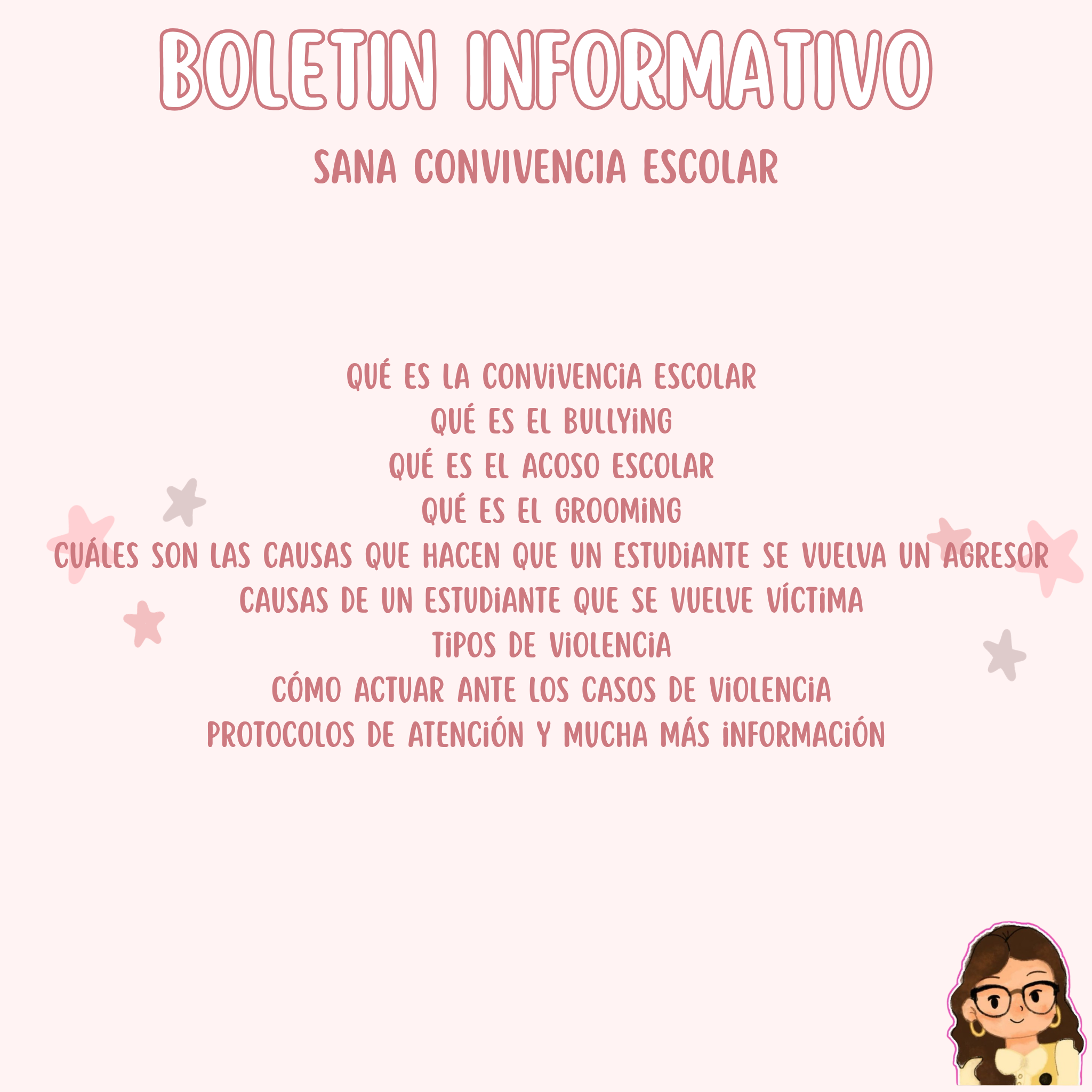 Boletín Informativo sobre Sana Convivencia Escolar