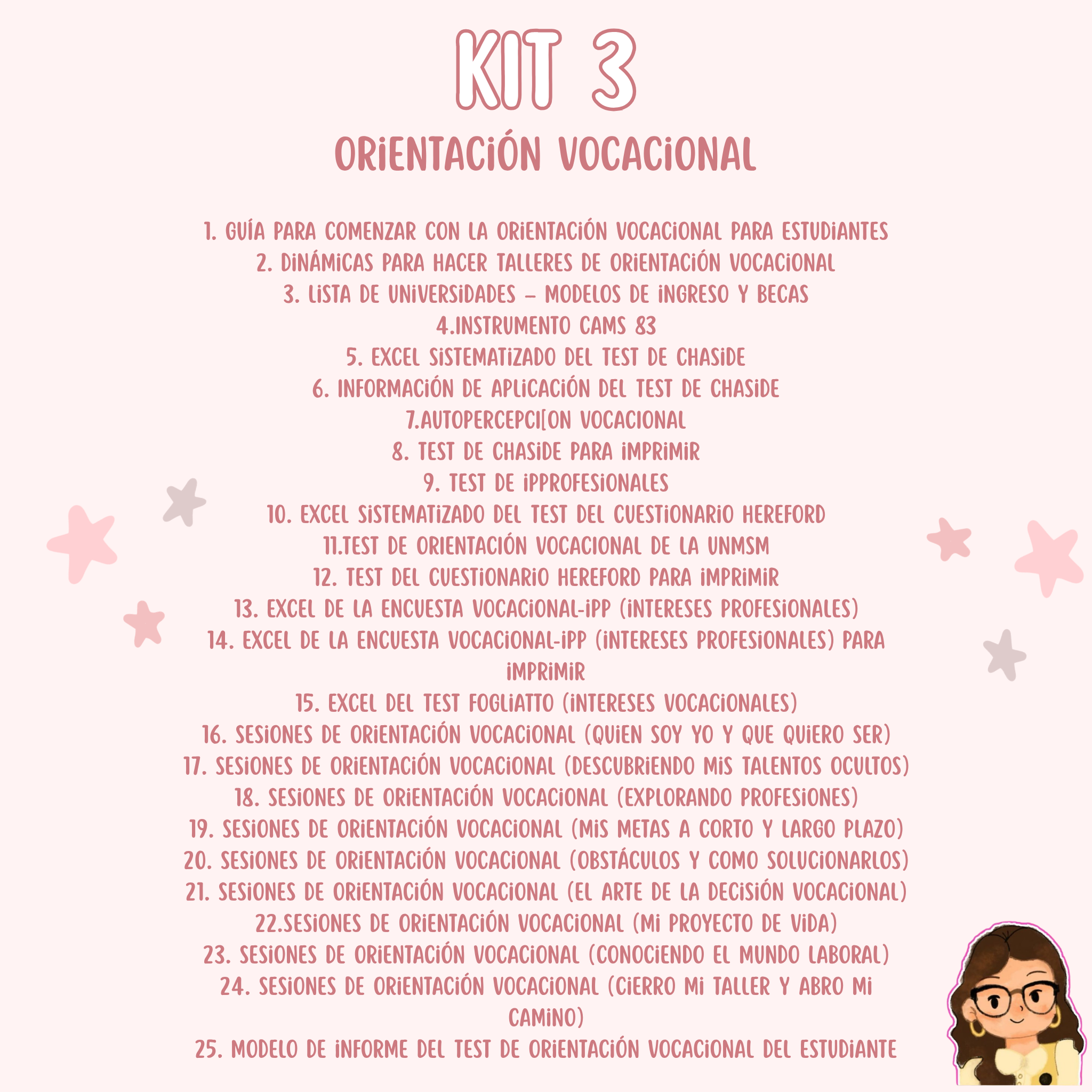 kit 3 Orientación vocacional