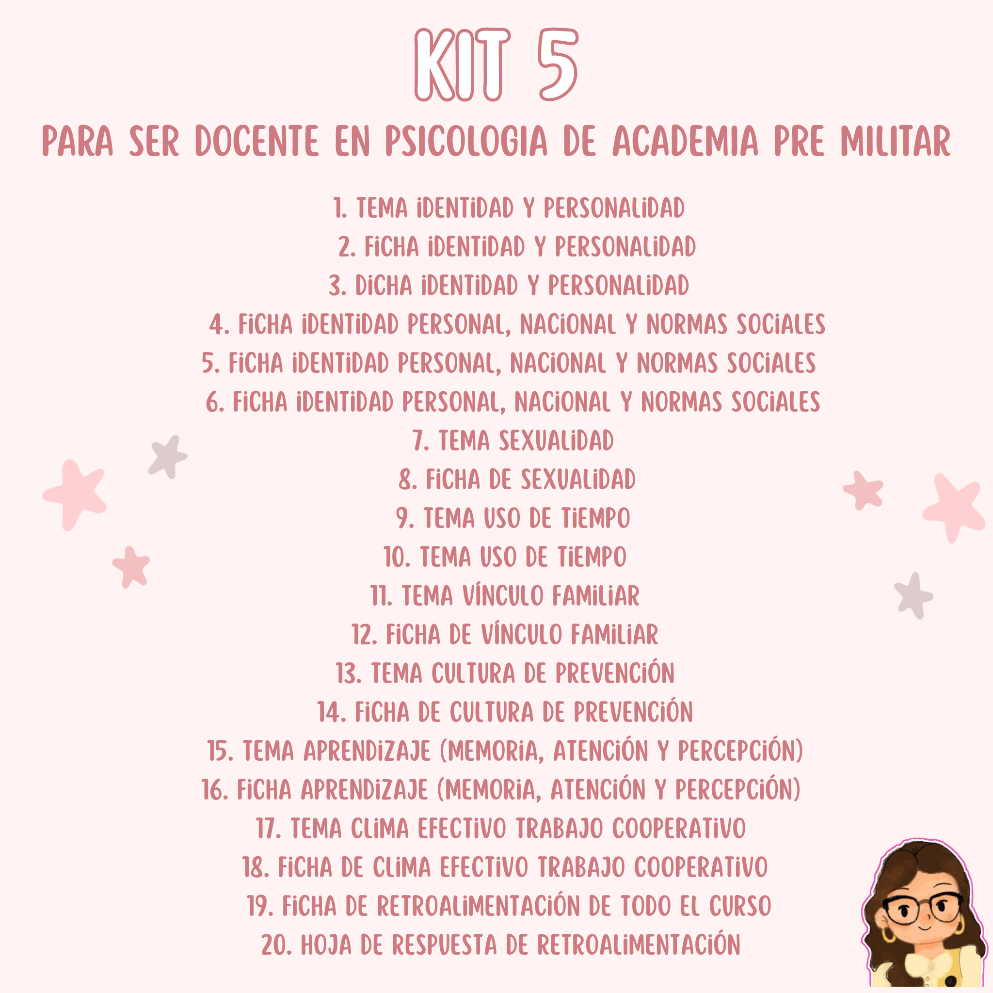Kit 5 Para Ser Docente en Academia Premilitar – 20 Documentos Listos para Usar