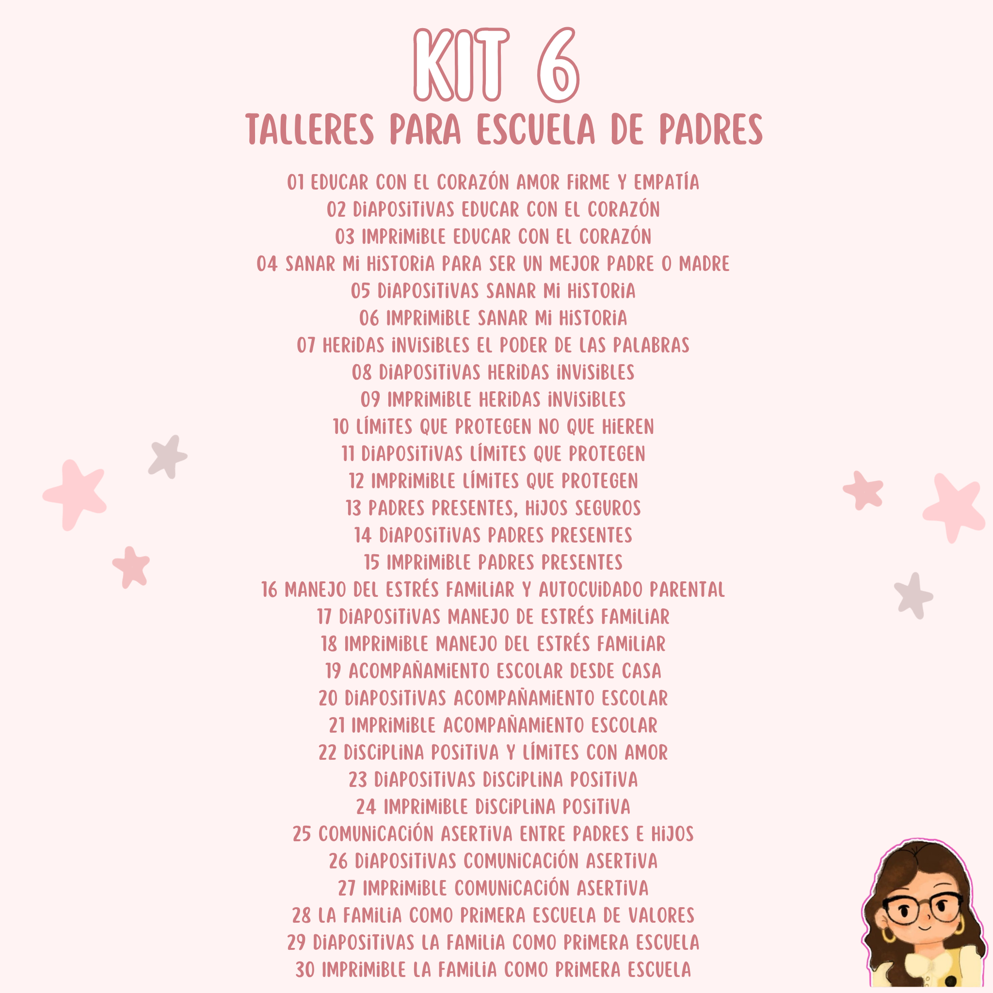 Kit 6 Escuela de Padres – 30 Documentos Listos para Usar