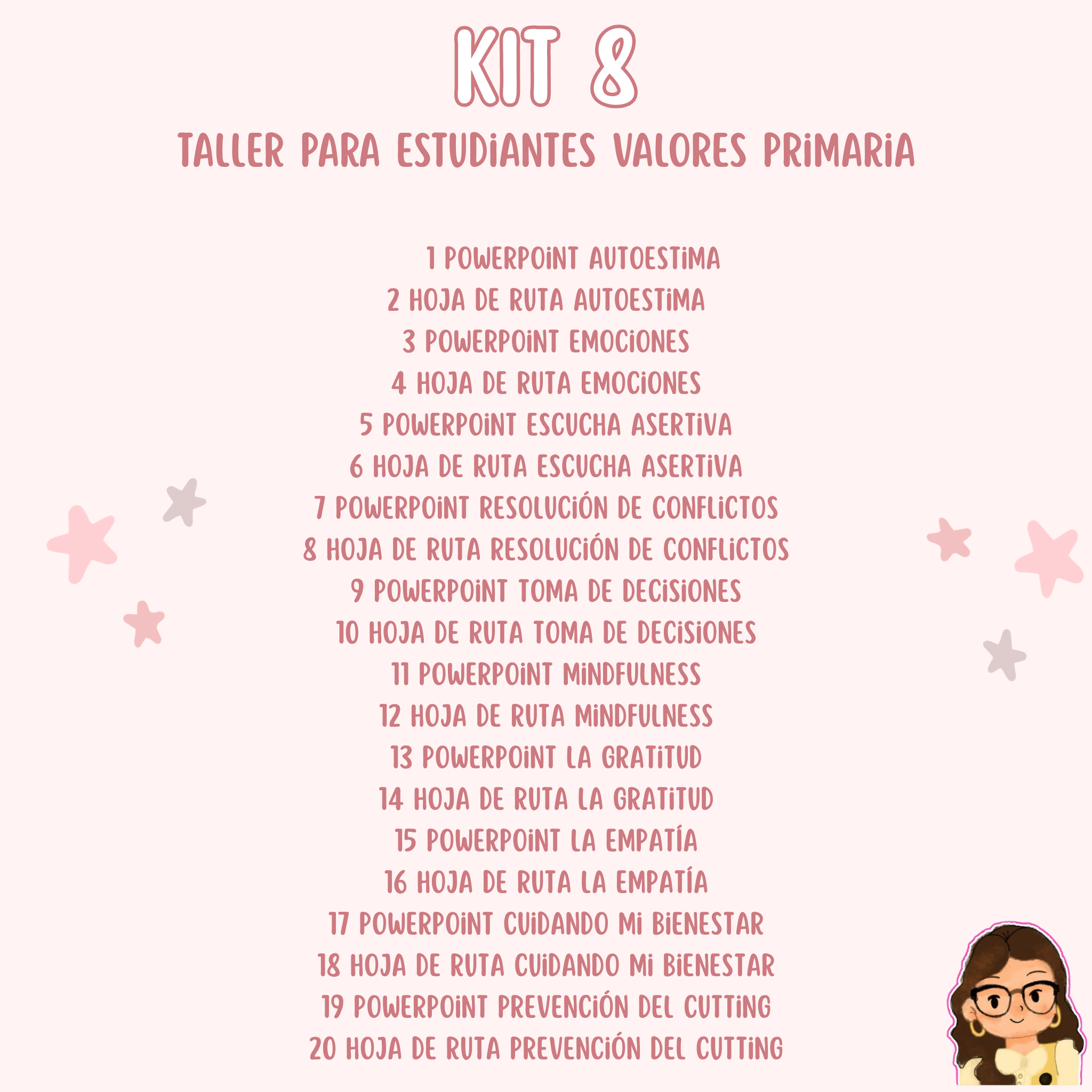 Kit 8 Talleres para Estudiantes - Valores Primaria - 20 Documentos Listos para Usar