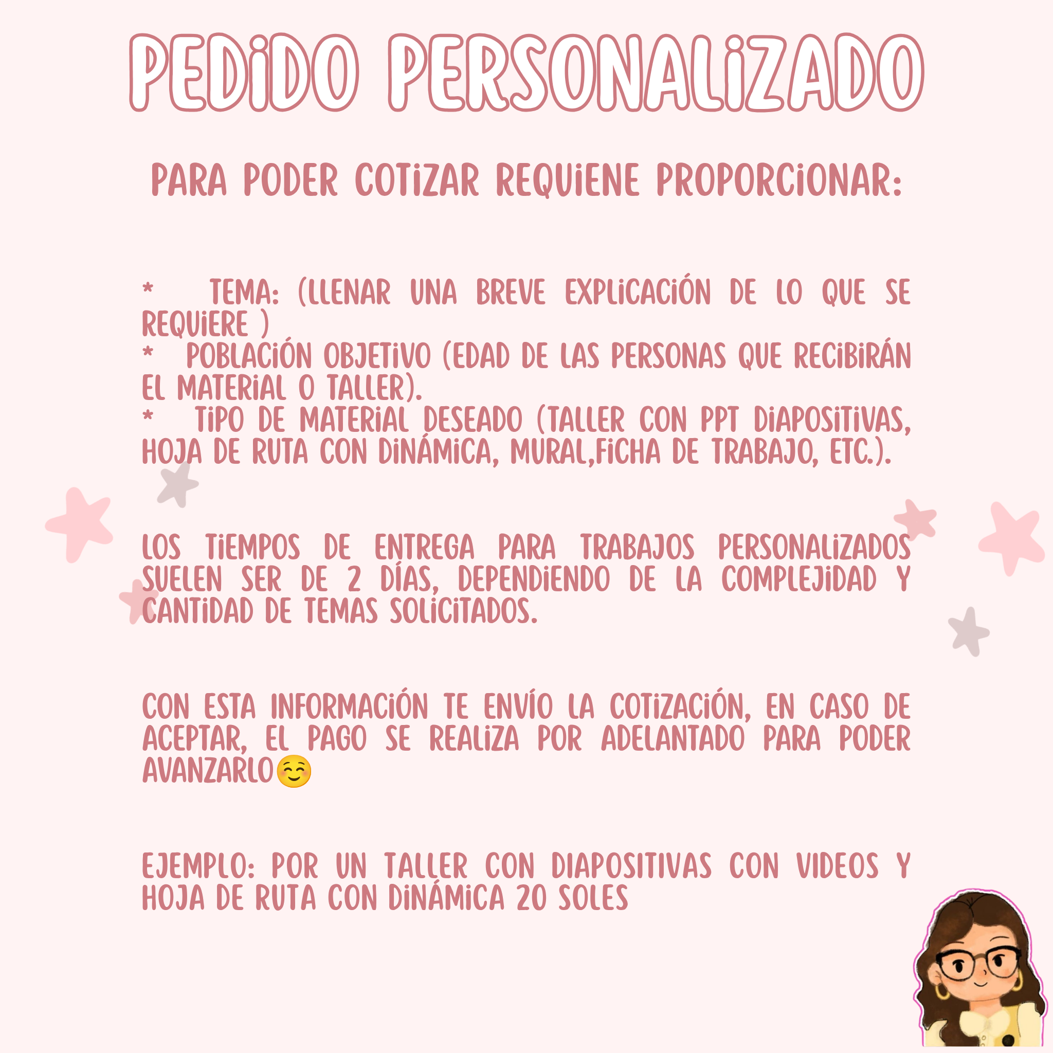 Tema Personalizado – Material o Taller a Medida