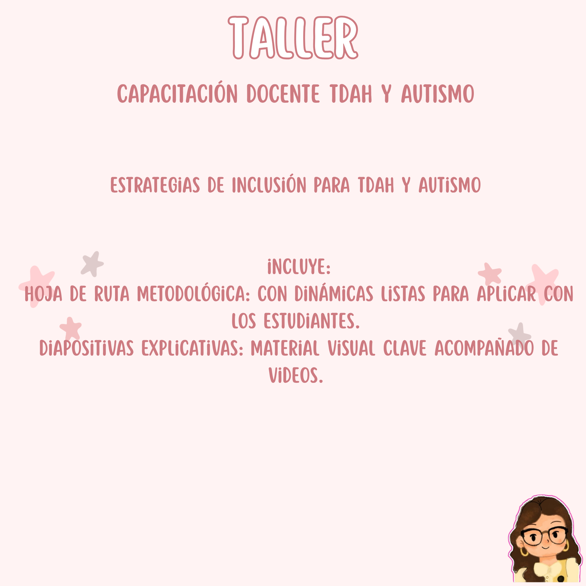 Taller de Capacitación Docente: Estrategias de Inclusión para TDAH y Autismo - 2 Materiales Listos para Usar