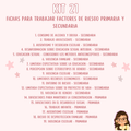 Kit 21 Fichas para Trabajar Factores de Riesgo Primaria y Secundaria - 19 Documentos